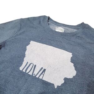 Home Free Lowa Navy Blue Graphic Sweatshirt Top Size: Youth Large